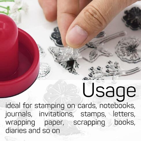2PCS Rubber Stamp Pressure Tool Red Stamping Brush and Black Stamping Brush Rubber Pressure Tool for Card Making Rubber Stamping Craft Supplies for Scrapbooking DIY Embossing Crafts Stamp Perfect Tool in Saudi Arabia