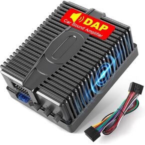 Car Audio Amplifier for Aftermarket Android Car Radios, Class D Digital Amplifier, 5X Sound Power Boost, Adjustable Tone Controls, Signal Amplification, Hi-Fi Sound, Easy Installation