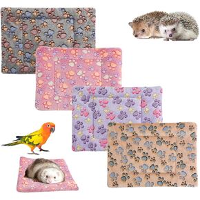 4 Pcs Waterproof Guinea Pig Bedding Winter Guinea Pig Plush Cage Liners Soft Dog Cat Bed Mat Reversible Cozy Animal Pee Pad Hamster Bed Mat Washable for Bunny (A Style, 9.6 * 7.5) in Kuwait