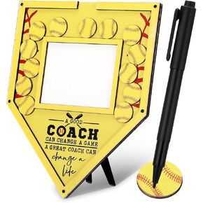هدية مدرب Yaomiao Softball Frame مع رقائق الخشب توقيع القلم تخرج القلم الإطار زخرفة لوحة التقدير للكرة اللينة لوحة الرياضة شكرا لك هدية