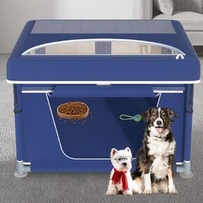 42x42x26 Inches Dog Playpens，Puppy Playpen with Cover for Puppies or Small Dogs, Play Pen Indoors, Dog Fence Pet Playpen for Indoor & Outdoor, Whelping Box for Dogs and Puppies
