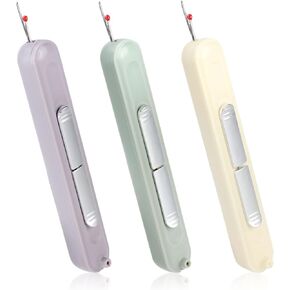 3pcs ترقية 2 في 1 إبرة seam seam ripper ، أداة مزيل الخيط المدمجة والتمثيل المدمج متعدد الوظائف لتوصيلات خياطة خياطة اليدين (3 ألوان)