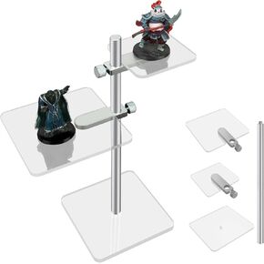 Byhoo 2 PCS DND Flying Miniatures Combat Risers, Flight Stand with Adjustable Acrylic Platforms , Essential DND Terrain Accessories, Idea Gift for DMs and Tabletop Game Enthusiasts