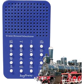 Train Noisemaker with 16 Sounds, Train Whistles, Horns, Conductor and Engine Noises, Portable Electronic Sound Maker Train Themed Sound Board For Kids With 16 Effects, Birthday Noise Maker Toy Gift
