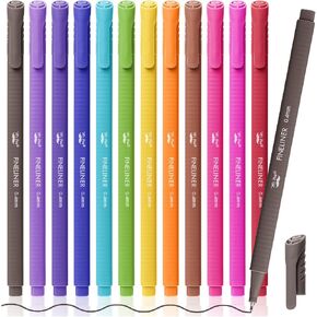 Mr. Pen- Fineliner Pens Colored, 12 Pack, Ergonomic Triangular Colorful Barrels, 0.4mm Fine Liner Pens