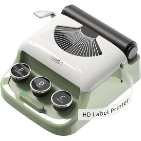 Makeid Q1 Label Maker Machine with Tape - Portable Bluetooth Label Makers for Home & Office Organization - Compatible with Apple iOS & Android - Clear Prints, Custom Templates & Fonts, Retro Design