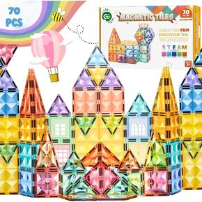 Magnetic Marble Run – 208 PCS Magnetic Tiles & Construction Blocks Set – STEM Building Toys for Boys & Girls Ages 3-9 – 3D Educational Marble Race Game – Gift for Birthdays & Classrooms