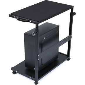 Computer Tower Stand with Wheels,3-Heights Adjustable PC Tower Stand for Floor,PC CPU Holder Cart for Carpet