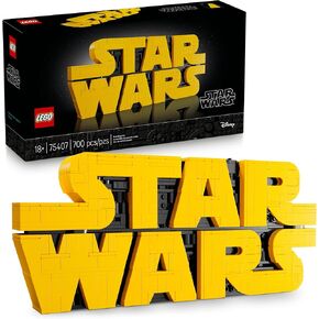 LEGO Star Wars Brick-Built Star Wars Logo - Building Blocks for Adults 18+ - Collectible DIY Model Kit - Unique Gift for Men and Women - Home Decor Idea for Fans of The Movie Series - 75407