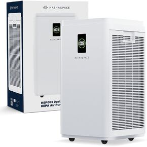 HATHASPACE Dual Filtration Air Purifier for Home Large Room, Office, with True HEPA Air Filter for Allergens, Pets, Smoke, Quiet Smart Air Cleaner, Removes 99.9% of Dust, Pet Dander, Odors, Pollen - HSP003 - 2800 Sq. Ft. Coverage - H13 True HEPA