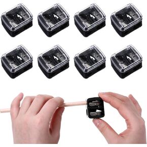 8Pcs Makeup Pencil Sharpener Double Hole Eye Pencil Sharpener Compact Eyeliner Pencil Sharpener Colored Eyebrow Pencil Sharpener for Eyeliner Lip Liner Pencils(Mix Colors)