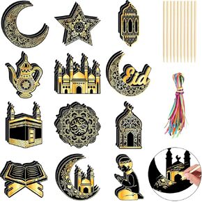 Howaf 36pcs عيد مبارك خدش بطاقات فنية ، عيد خدش هدية ، بطاقة معلقة لعيد العطلة.