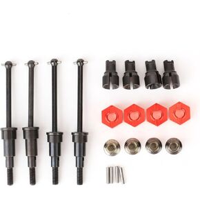 RCAWD 40CrMo Driveshafts for ARRMA Mojave Grom & Losi NASCAR, 5.5 mm Wheel Hex Set & Diff Outdrive Axles & M4 Wheel Nuts Serrated Flange, 60% Upgrade #ARA311229#ARA311226#AR708003 ARAC9750