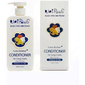 Furlux Bubble Conditioner(for Long Coats),Certified pet Care Brand by Korean Veterinary Medicine,Deep cleaing,Hair Care,Natural Oil,Making The Fur Soft and Healthy.