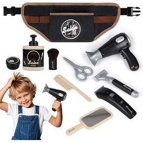 Kids Barber Shop Pretend Play Toy-Toddler Hair Salon Toys Playset-Kids Shaving Kit for Boys,Gift Suitable Boys Ages 3+