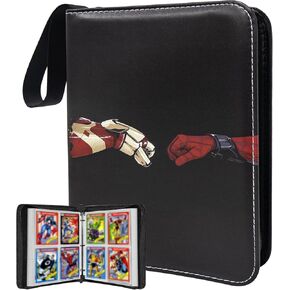 400 Pockets Trading Card Binder for One Piece Cards,Portable Waterproof Card Storage Bag with Removable Sleeves for Anime, Game and TCG Cards