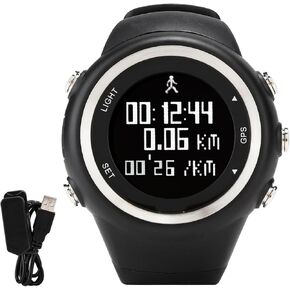 EZON GPS Running Watch with Speed Distance Pace Alarm and Calorie Counter and Stopwatch for Men T031B01 Black