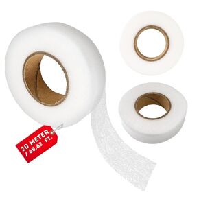 White Hemming Tape,3/4 Inches x 70 Yards, Iron On Fabric Tape for Quick Hemming & Repairs, No Sew Solution for Pants, Curtains, Dresses, and More