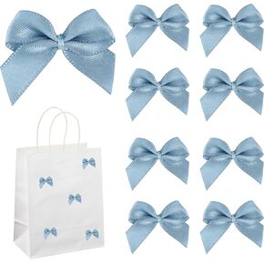 AIMUDI 150 PCs Small Sage Green Bows 1.2'' Satin Bows for Gift Wrapping Mini Bow for Treat Bags Cakes Balloons Gift Boxes Envelopes Wedding Baby Shower Birthday Party Decoration