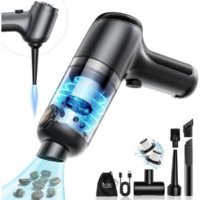 يكسينكس مكنسة كهربائية محمولة بدون سلك، مكنسة كهربائية صغيرة محمولة قابلة لاعادة الشحن بمنفذ USB مع نفخ 2 في 1 (ازرق) in Kuwait