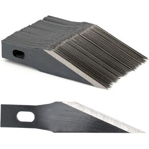 EHDIS Precision Craft Knife Blades 11# Refill Art Blades Cutting Tool With Storage Case for Hobby, Scrapbooking, Stencil (50)