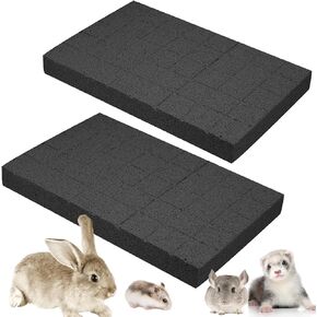 Hamailyi Rabbit Fad Foot Pads 2Pack Bunny طحن مطحنة منظمة صغيرة الحيوانات الحمم البركانية طحن الأسنان الحجر الهامستر مضغ حلوة الخيزر