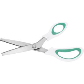 uxcell Sewing Scissors Serrated Tailor Scissors Stainless Steel Delicate Sewing Shears for Fabric Cutting Embroidery Sewing Handcraft Craft Art Work DIY Tool Purple Pink