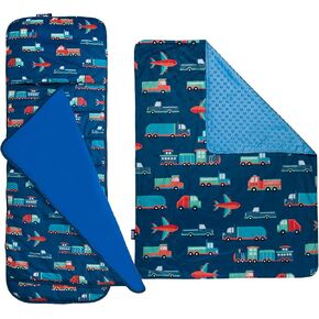 Wildkin Plush Blanket Bundle with Plush Nap Mat (Transportation)