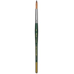 Utrecht Series 6150 Brush Golden Golden Taklon Watercolor - Round ، حجم 8 ، مقبض قصير