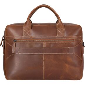 Leather briefcase15.5 Inch laptop Messenger Bags Ideal Office Satchel Bag Best for Men and Women