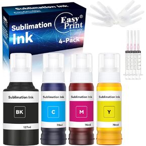 EASYPRINT Sublimation Ink Refilled Bottles Compatible for ET-2800 ET-15000 ET-2803 ET-2850 ET2400 ET2720 ET2760 ET2750 ET4800 High-Yield Inkjet Printers Heat Press Transfer on Mugs T-Shirts