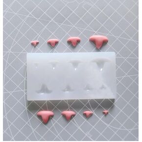 Nuvretk 6 Cute Silicone Molds for Needle Felting - Cat Nose Shapes for Stuffed Animals, DIY Crafts, and Accessories (Triangle)