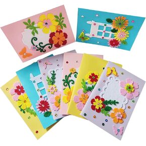 Eajasuce 8 PCS Card Make Kits للأطفال DIY المصنوع يدويًا لصنع اللوازم الحرف الفنية للأمهات هدية عيد ميلاد الآباء