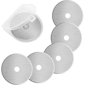 1065947 Rotary Cutter Blades Replacement for Fiskars Paper Cutter Replacement Blades, Idea for Sewing, Arts and Crafts Cutting, 45mm Rotary Blades (6 Pieces)