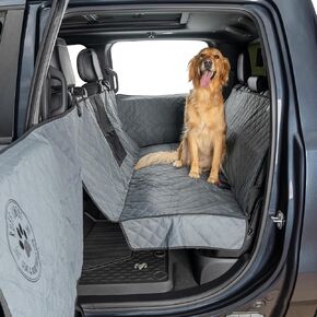 Dog Hammock for Car Back Seat Cover, Medium 2024 Gray – Give Your Pup More Room to Relax – Waterproof, Solid Door Protection, & Machine-Washable – Quality Truck Back Seat Cover for Dogs
