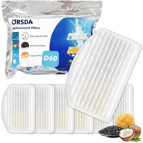 ORSDA Cat Water Fountain Filters, Pet Fountain Dog Water Dispenser, ONLY for D60 100oz/3L Automatic Cat Drinking Fountains (12pcs)