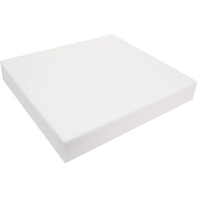 24" W x 24" L Upholstery Foam Cushion High Density (Chair Cushion Square Foam for Dinning Chairs, Wheelchair Seat Cushion Replacement) with Batting/Dacron Wrap.