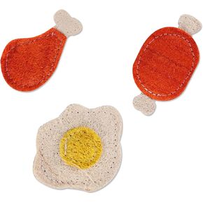 BOXOB 3pcs Luffa Cat Chew Toys with Catnip, Interactive Kitten Nip Dental Teething Comfort Toys for Teeth Cleaning, Fun Safe Bite Chewers for Indoor Kittens Cats Pet Supplies