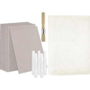 Book Binding Cloth Set Includes 39 x 45 Inch Book Binding Cloth 20 Sheets Back Board 5 Pcs Adhesive Glue and Glue Brushes Book Repair Cloth Material for Repairing Binding Box Making