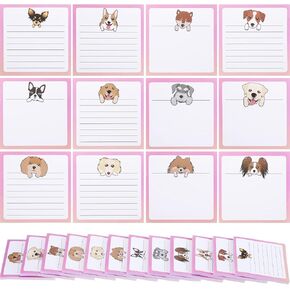 Handepo 12 Pack Dog Cat Notepad Small to Do List Sticky Notes Funny Cute Note Pads Dog Sticky Notes Puppy Cat Theme Self Stick Note Pads Memo Pads for Office School, 600 Sheets in Total(Dog)