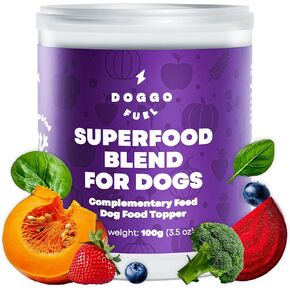 Natural Immunity Boost Dog Food Topper with Freeze-Dried Berries & Vegetables - Natural Powder Supplement for Enhanced Nutrition, Digestion & Dog Immune Support - All Breeds & Ages