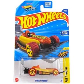 Hot Wheels Street Wiener, Fast Foodie Series 1/5, 1:64 Scale Diecast Car