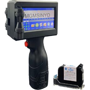 Upgrade Handheld Inkjet Printer Gun with 0.5 Inch / 12.7mm Print Height Portable for EXP Date Batch Number QR Code Barcode Logo Picture Printing on Any Surfaces (GM#01)