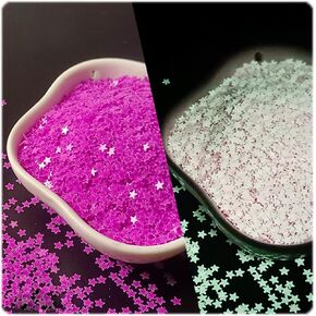 Silver Star Confetti Glitter, Holographic Star-Shape Sequins for Easter Egg Decoration, Wedding, Festival Decoration, DIY Crafts, Nail Make Up Accessories - 10g(0.35 oz) (Silver)
