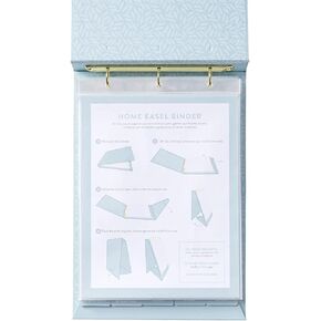 Home Easel Binder | 10 Blue Mylar Tabs | Built-in Magnetic Closure | 3 Ring with 30 Heavyweight Sheet Protectors | Hardcover with Matte Lamination Finish | Recipe Book Holder | 10"x14" Size