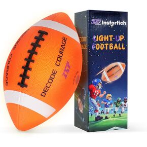 Light Up Football - توهج في كرة القدم المظلمة للأطفال والكبار لحفلات أعياد الميلاد والألعاب الليلية في الهواء الطلق | كرة رياضية ممتعة لمدة 6 أعمار