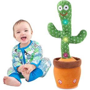 MIAODAM Dancing Cactus, Talking Cactus Baby Toy, Colorful Glowing Repeating Cactus Toy for Baby Toddler, Singing Cactus Toy 120 Pcs Songs Repeats What You Say for Baby Toy Gift Mimicking