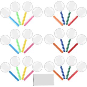 Elcoho 24 Pack Colorful Magnifying Glasses with 8 Colors Plastic Magnifying Glasses Party Favors Gifts for Young People Reading