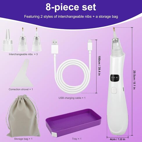 Electric Diamond Art Painting Pen,Wireless Pen with Vacuum Pump,3 Interchangeable Tips, 3 Adjustable Suction Modes,Wax-Free AB Diamond Inlay Accessories, DIY Diamond Painting Tools in Saudi Arabia