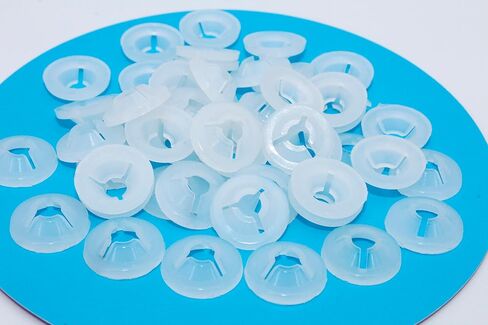 ARTCXC 150pcs غسالات بلاستيكية صغيرة ثلاثة غسالات شوكة مصممة لدمى دمية دمية دمية دمية الحيوانية والأنف من 9-14 ملم in Kuwait